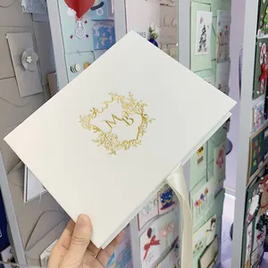 Kadife kutu davetiye Matrimonio Personalizzato Mariage dekorasyon akrilik 5x7 beyaz davetiye kutusu