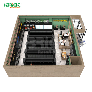 Modular Metallic Heavy Duty Wall Mount Gondola <b>Racking</b> and Plug-in Commercial Fridge Combo - Product Image 3