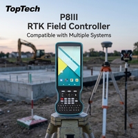 Contrôleur RTK GNSS TopTech P8III IP68 Android 14 robuste avec batterie de 9000 mAh pour la topographie SIG