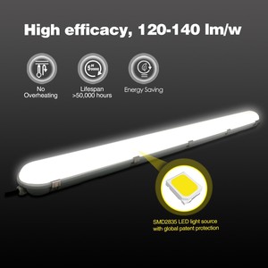 High brightness 160LM/W 4FT 40W <b>LED</b> Tri-proof batten fixture industrial <b>light</b> with <b>sensor</b> emergency dimming function - Product Image 4