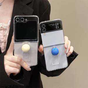 Funda Redonda Transparente con Anillo W24 para Z Fold5, Estilo <span class=keywords><strong>Samsung</strong></span>, Compatible con Z Flip 6, Flip5, Flip 4, Flip 7 - Product Image 2