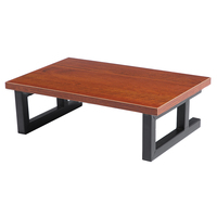 Support d'écran d'ordinateur en bois marron à prix réduit, support de bureau, support TV, certifié CARB, pour table