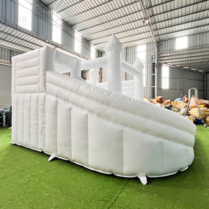 Commercial Custom White <b>Inflatable</b> Castle Wedding Party High Quality 5.5x4.5m 5-8 Capacity Bouncer <b>House</b> Slide Wedding Party Inf - Product Image 3