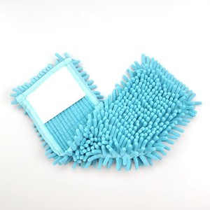 OEM 2025 Premium Interior/Exterior Microfibra Chenille Flat Mop Recargas Set Embalaje Lavable Limpieza de pisos - Product Image 4