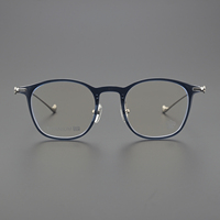 CHARMLIBRARY CH8128 Lunettes de soleil œil de chat en titane ultra-léger avec diamants, monture intégrale personnalisée, transparentes, or et noir, luxe unisexe