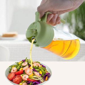 Spruzzatore d'Olio in Vetro 2 in 1, Dispenser per Olio da Cucina, Bottiglia <span class=keywords><strong>Spray</strong></span> Premium per Alimenti con Controllo Porzioni per Insalata, Frittura, Barbecue - Product Image 4