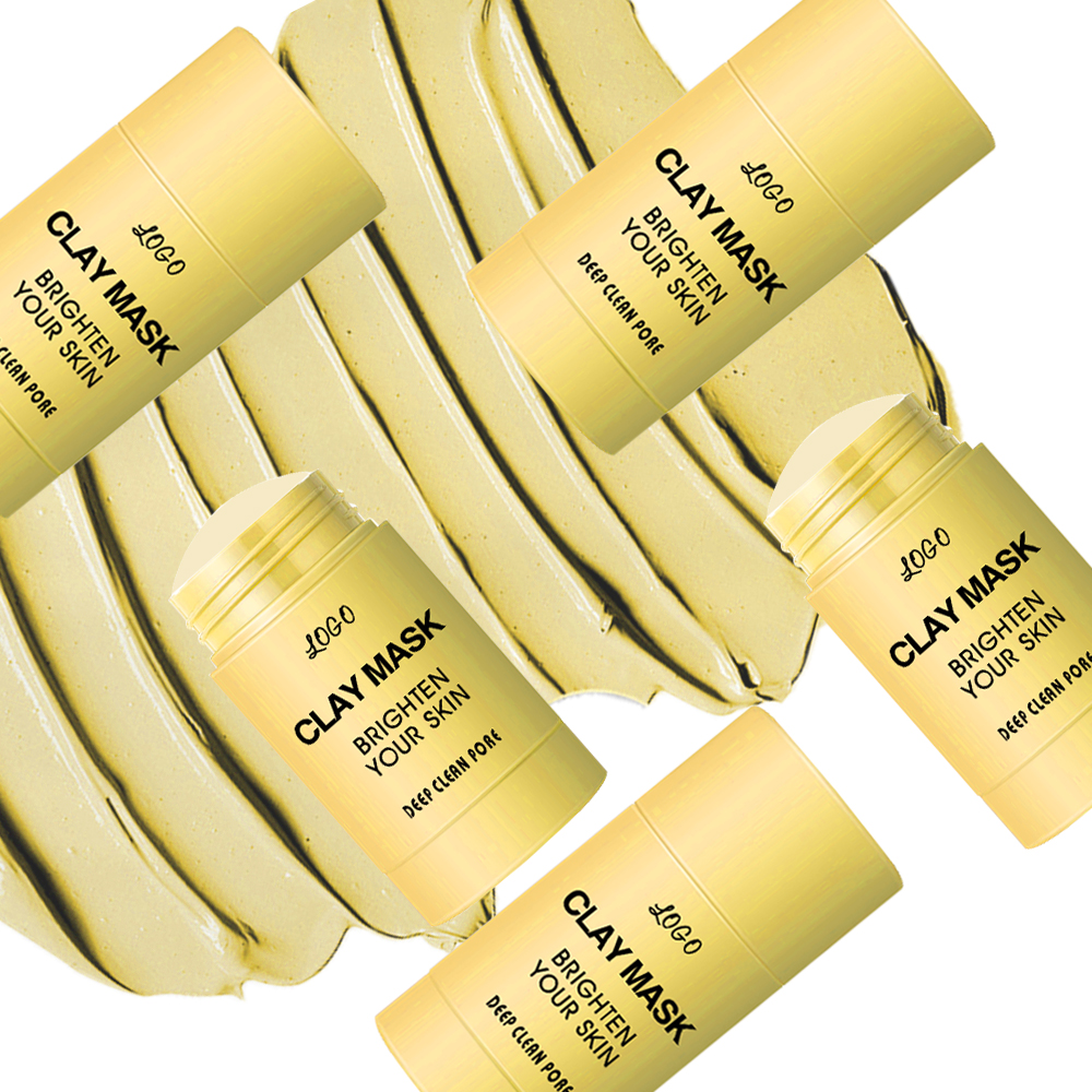 绿茶素食泥面膜洁面棒黄色粉色蓝色黑色粉刺粘土面膜 - buy clay mask