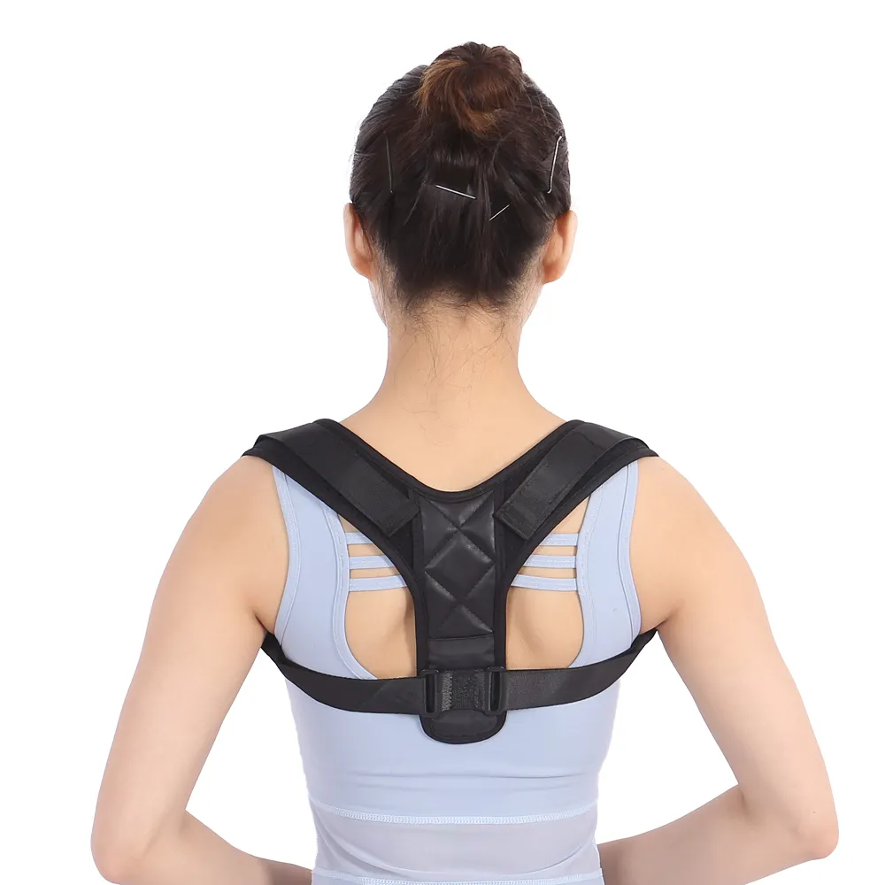 Customized LOGO Adjustable Upper Spine Humpback Korset Shoulder Back Support Brace Posture Corrector Brace For Men Women