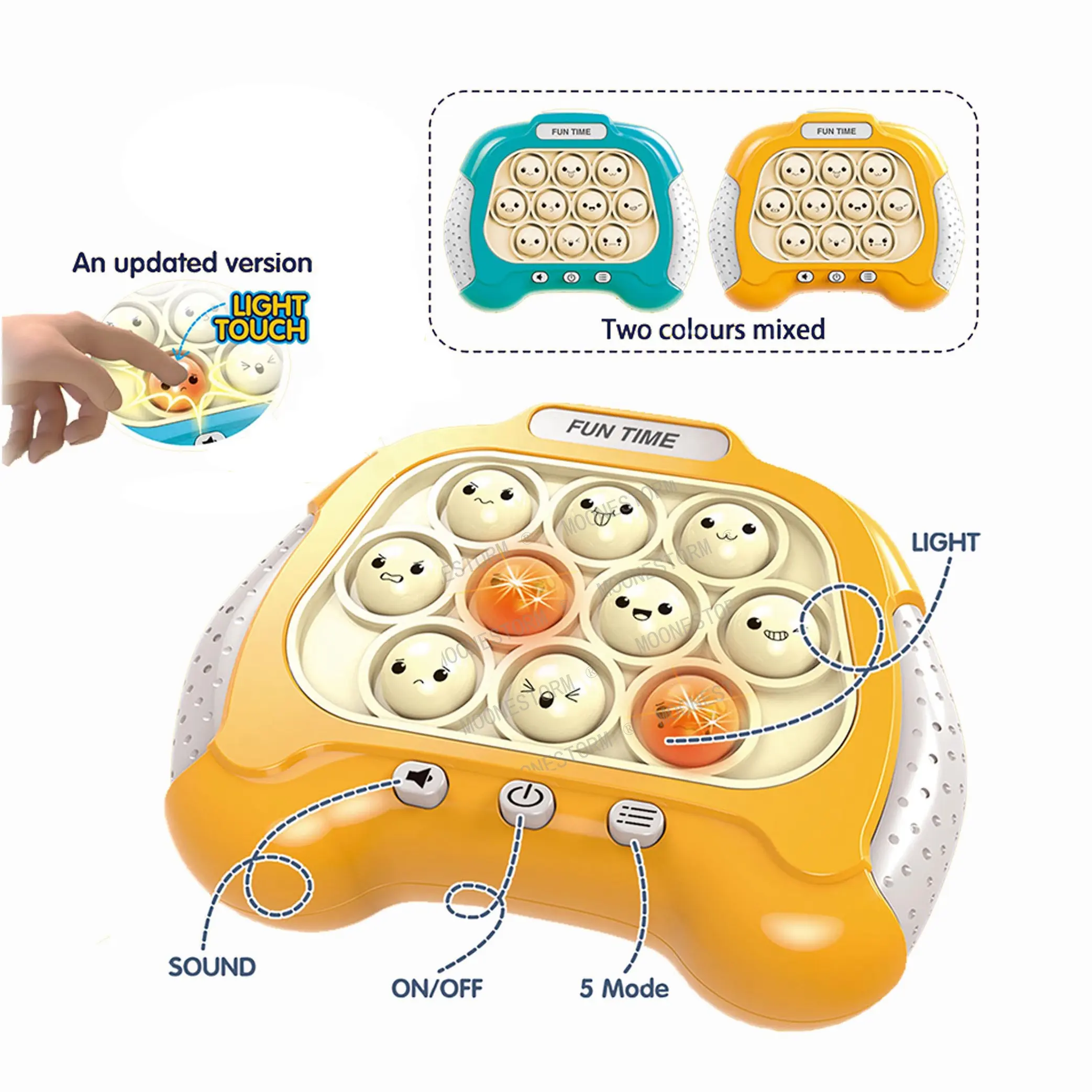 Nieuwe Handheld Game Console Educatief Fidget Speelgoed Voor Kinderen Snel Push Game Stress Relief Push Pop Bubble Game