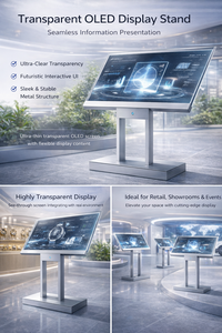 Pantalla Holográfica Digital OLED Transparente de Doble Poste para Suelo, con Animaciones Gráficas para Centros Comerciales y Tiendas Minoristas - Product Image 4