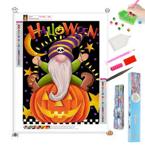 5d Diamant Peinture Halloween Citrouille Gnome Adultes Enfants Soulagement Du Stress Artisanat Acrylique Perceuses Peinture Kit - Product Image 1