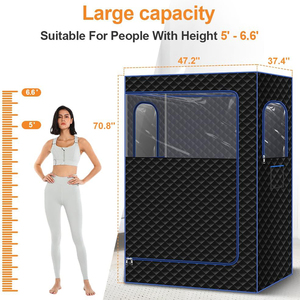 Moderna Carpa Sauna Infrarroja Eléctrica Plegable Portátil de Tamaño Completo para <span class=keywords><strong>2</strong></span> Personas, Diseño Compacto para Interiores - Product Image 5
