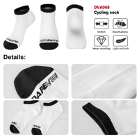 Chaussettes de sport pour hommes personnalisées Darevie, sublimées, logo personnalisé, chaussettes de cyclisme blanches, chaussettes de cyclisme en tricot
