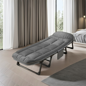 Letto da campeggio pieghevole portatile in metallo per adulti all'aperto per dormire pieghevole letto da campeggio - Product Image 1