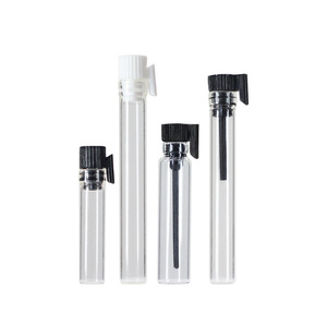 Botellas de Prueba de Fragancias de 1 ml y 2 ml, Cilíndricas de Vidrio con Tapa de Rosca, Botellas Recargables de Perfume - Product Image 1