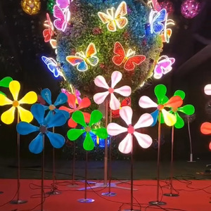 LED <b>Windmill</b> Light IP66 Waterproof Stainless Steel <b>Garden</b> Lawn Path Festival Night Scene Decoration - Product Image 2