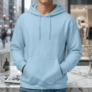Sweat-shirt à capuche pour homme, premium, 100% coton molletonné, léger, surdimensionné, écologique, confortable, vêtements de fitness, fabrication OEM - Product Image 1