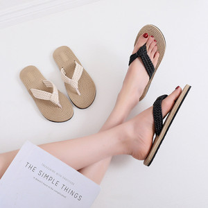 Verano señoras EVA casual playa simple lino tejido diseño antideslizante <span class=keywords><strong>chanclas</strong></span> Clip-on Slide sandalias y zapatillas - Product Image 6