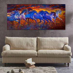 Arte della parete all'ingrosso <span class=keywords><strong>su</strong></span> <span class=keywords><strong>tela</strong></span> i colorati sette <span class=keywords><strong>cavalli</strong></span> al galoppo immagine decorazione della parete <span class=keywords><strong>dipinti</strong></span> ad olio <span class=keywords><strong>su</strong></span> <span class=keywords><strong>tela</strong></span> per la decorazione domestica - Product Image 6