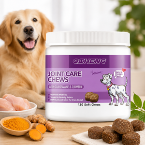 Suplementos Naturales Sin Granos para el Cuidado Diario de Cadera y Articulaciones, Golosinas Blandas para Mascotas, Cuidado de la Salud, Aceite de Salmón, Extractos Herbales - Product Image 1