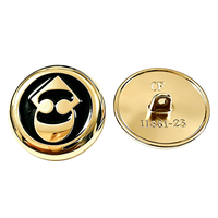 Boutons en alliage de zinc personnalisés de luxe CF, vente en gros, quincaillerie métallique pour vêtements, accessoires de confection, prix d'usine