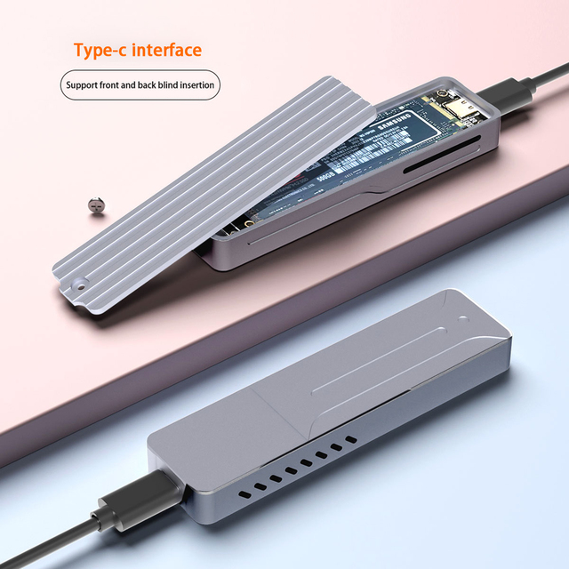 Wholesale NVMe SATA Type C Drive Shell Case 20gbps M2 SSD Aluminum Enclosure USB Dual Protocol Hard Drive Case Box Housing