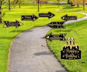 <b>Custom</b> Printed Anti-Fade Yard Sign with Stake Durable Waterproof Outdoor Decor for Birthday Party Lawn Garden Celebration - Product Image 6