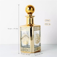 Flacon de parfum en cristal de plomb vintage de 250 ml, flacon décanteur en verre taillé, diffuseur