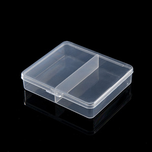7.3*6.3*1.6CM 9.3*8.3*2CM 2-compartment Square PP Clear Tool Storage Box Jewelry Beads <strong>Container</strong> Power Tools Accessories Box - Product Image 3