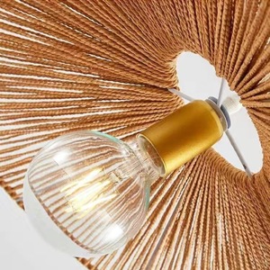 Modern Minimalist Oval Straw Hat Chandelier Led <b>Light</b> Living Room <b>Dining</b> Room Hotel Guesthouse Ceiling Lamp - Product Image 2