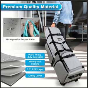 Bolsa de Viaje de Golf Profesional Personalizada al por Mayor 2025, Fabricada con Poliéster 900D Engrosado, Tejido Impermeable de Alta Calidad con Ruedas - Product Image 3