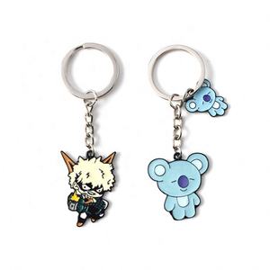 Porte-clés en métal personnalisé en alliage de zinc avec conception libre Cadeaux promotionnels Logo personnalisé Porte-clés en émail doux - Product Image 4