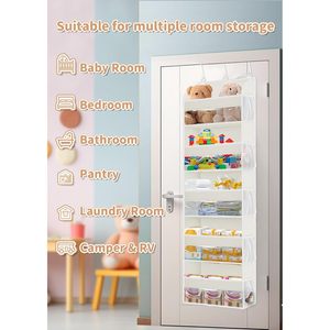 Over The Door Storage Organizer 15 Pockets <b>Hook</b> Type Portable For Nursery Bathroom Bedroom - Product Image 4