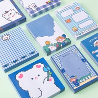 Papeterie Scolaire Blocs-Notes Adhésifs Personnalisés Kawaii – Blocs de Papier Détachables en Cube, Mini Bloc-Notes Mémo