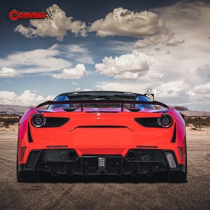 Alerón de fibra de carbono seca de la mejor calidad, estilo Novi, para Ferrari 488, piezas de coche para carreras. - Product Image 2