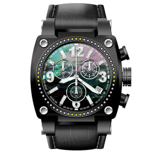 Reloj Cuadrado Grande de Lujo con Diamantes, Caja de Acero Inoxidable, Movimiento de Cronógrafo Japonés o Suizo U6128 - Product Image 4