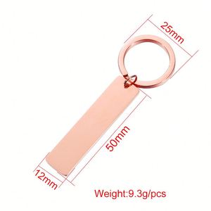 Stainless Steel Key Chain Custom Jewelry Personal Logo Metal Key Chains Men Metal Laser Engravable <b>Keychain</b> Name - Product Image 3