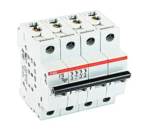 Interruttore automatico miniaturizzato ABB S204-C10 originale, 4 poli, 10A, curva C, 6kA, 400V CA, montaggio su guida DIN, per uso industriale e commerciale - Product Image 2