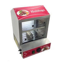 Vitrine chauffante électrique commerciale 220V en acier inoxydable pour hot-dogs, idéale pour les magasins de proximité et les distributeurs de snacks