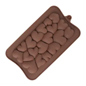 Moules à chocolat en silicone 3D en forme de coeur Moule de cuisson antiadhésif Outils de cuisine Moules en silicone de qualité alimentaire pour le chocolat