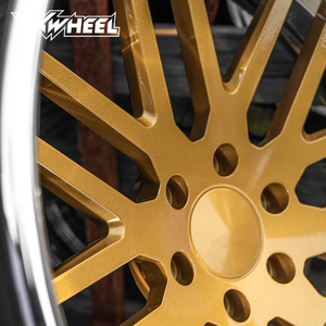Jantes forgées Gloss Gold <span class=keywords><strong>2</strong></span> pièces 20 22 24 pouces 6x139.7 <span class=keywords><strong>pour</strong></span> Escalade Navigator Tahoe, forgeées à 10 000 tonnes, directement de l'usine - Product Image 3