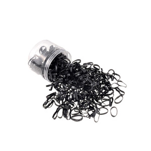 Coleteros elásticos gruesos negros, 1000 unidades, de PVC, para uso diario, sin dejar marcas, para mujer - Product Image 5