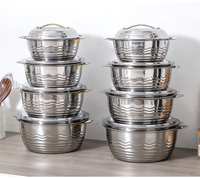 Ensemble de 4 récipients isothermes pour aliments, casseroles isothermes, chauffe-plats, en acier inoxydable à double paroi avec couvercle