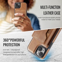 Étui de téléphone en cuir magnétique portefeuille de luxe pour iPhone 12 13 14 15 16 Pro Max avec support de porte-carte détachable couverture antichoc