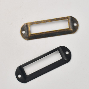 Sheet Metal <b>Frame</b> Handle Rectangle 70x21mm Bronze <b>Black</b> Durable Drawer Decoration - Product Image 2