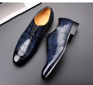 Mocassins classiques confortables en cuir PU effet <span class=keywords><strong>serpent</strong></span> respirant, rehaussant la taille, pour la conduite décontractée et les occasions formelles d'automne - Product Image 2