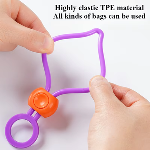 Zenidoo Attaches de scellage pour sacs alimentaires en TPE avec boucle à anneau de traction – Cordes multifonctionnelles pour la fixation et l'attachage de collations 16,2 cm 20g - Product Image 2