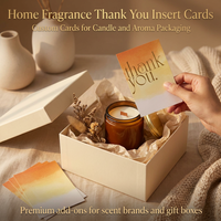 Cartes de remerciement personnalisées pour parfums d'intérieur, cartes à insérer nacrées pour emballage cadeau de bougies aromatiques