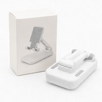 Support de téléphone pliable personnalisé avec logo, support de bureau réglable pour mobile, cadeau promotionnel en gros