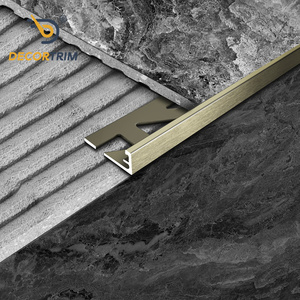 DECORTRIM Aleación de aluminio Forma de L Esquina Embellecedor Cerámica Azulejo decorativo Tira de borde Protección para pisos Superficie pulida - Product Image 1